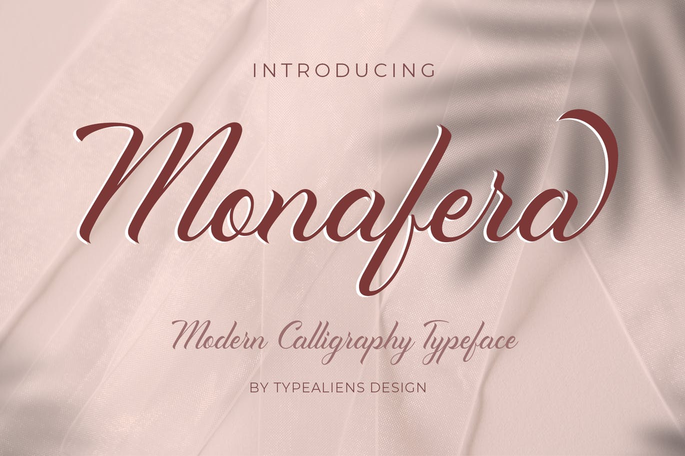 现代优雅海报标题徽标Logo设计手写英文字体下载 Monafera Font_img_2