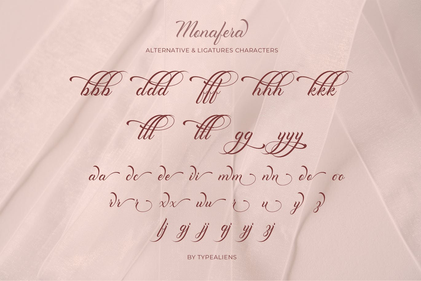 现代优雅海报标题徽标Logo设计手写英文字体下载 Monafera Font_img_2