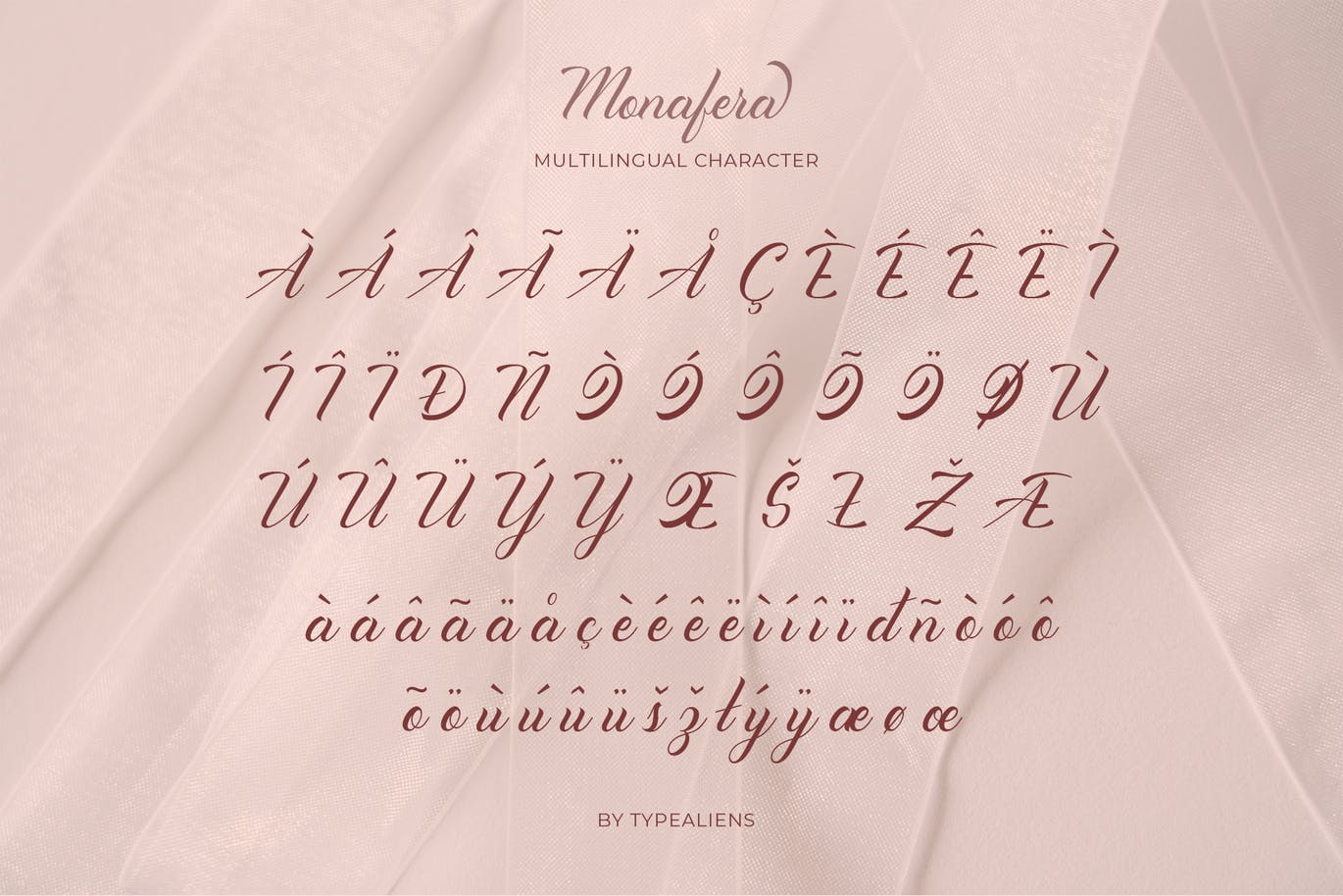 现代优雅海报标题徽标Logo设计手写英文字体下载 Monafera Font_img_2