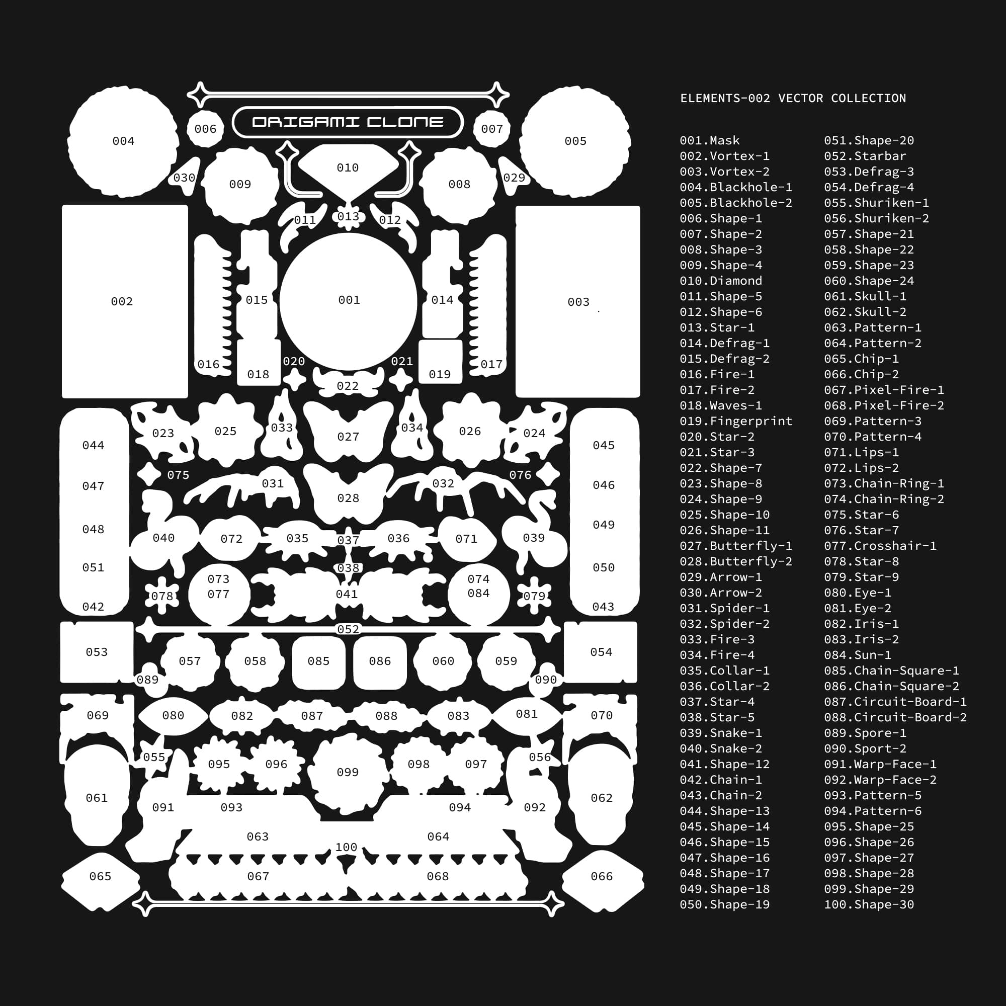 100款潮流复古嘻哈酸性艺术插图图标矢量设计素材 Studio Innate - Elements 002_img_2