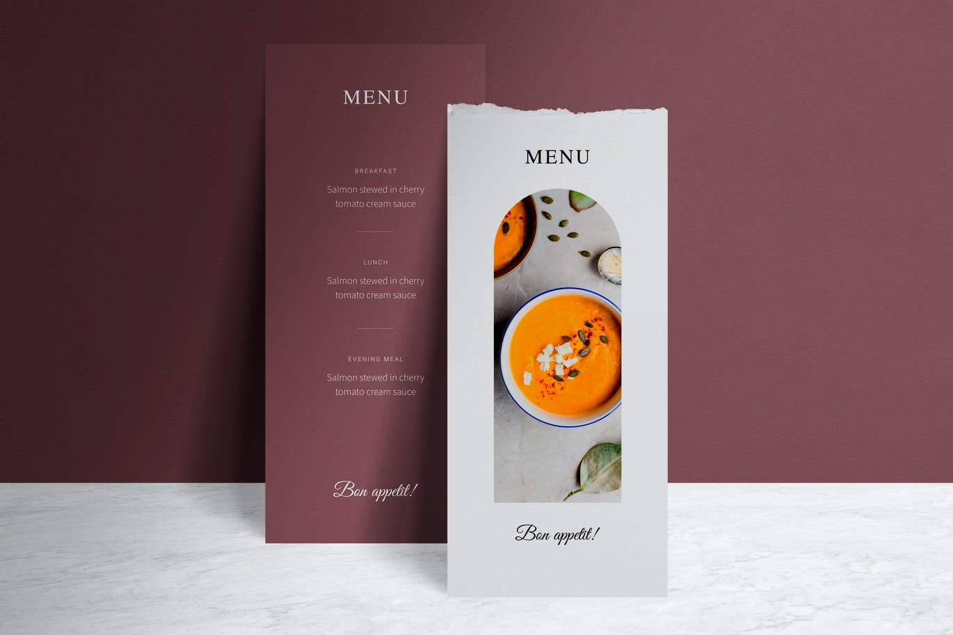 撕纸效果菜单设计展示样机模板 Menu Mockup Scene Creator_img_2