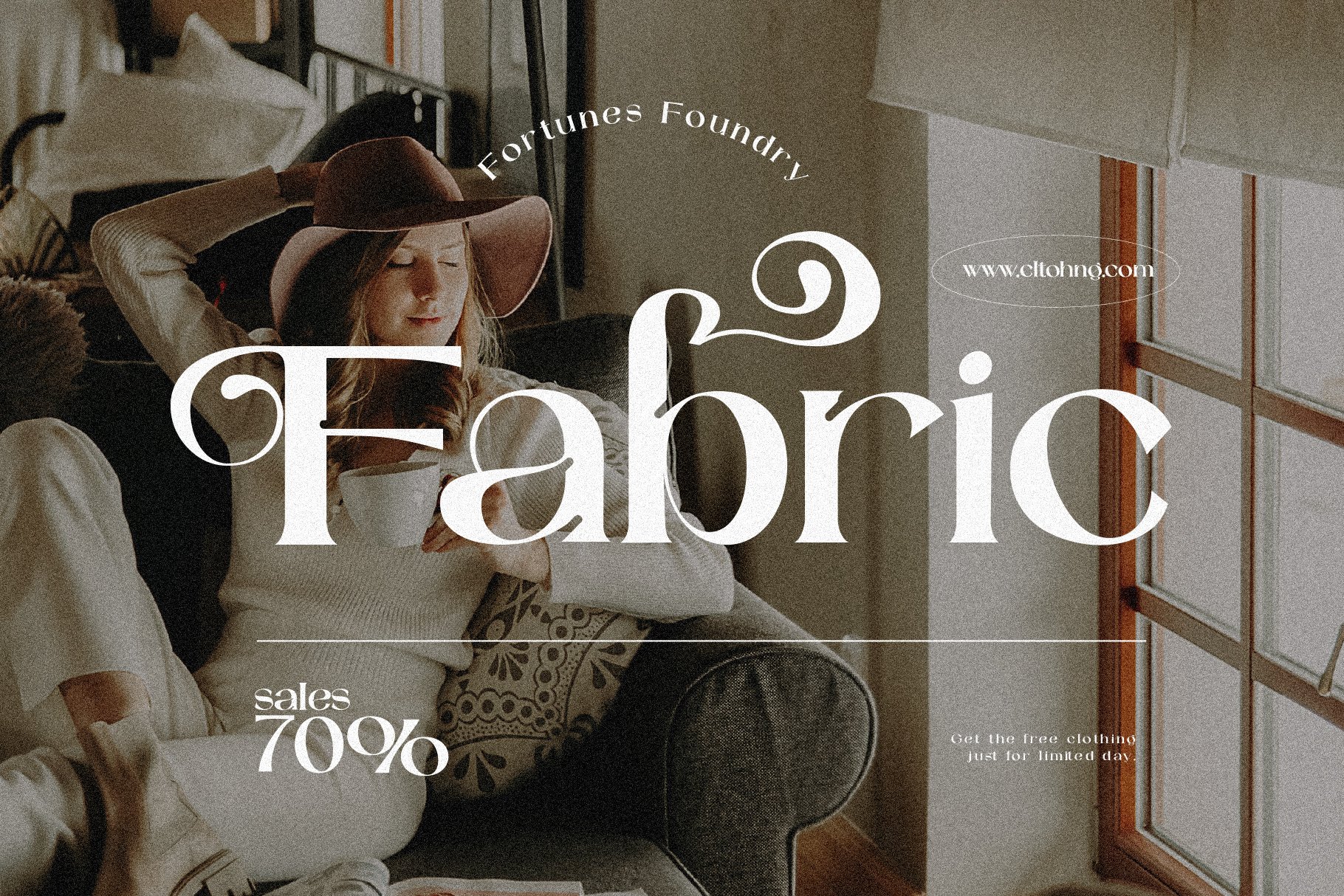 时尚现代杂志海报标题品牌徽标Logo设计衬线英文字体素材 Catilde Modern Sans Serif_img_2