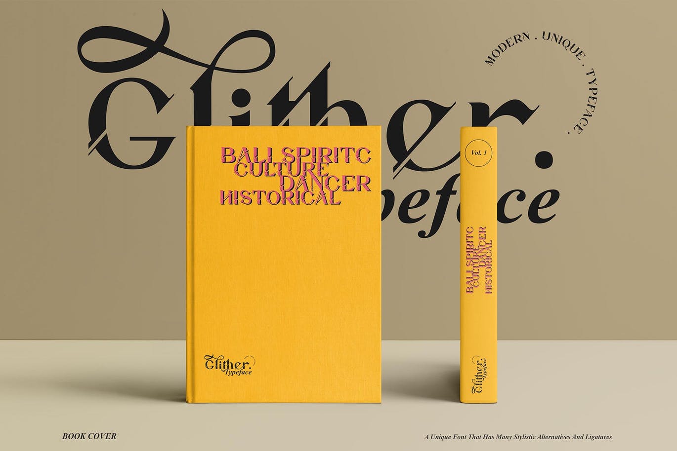 现代优雅杂志海报标题徽标Logo设计衬线英文字体素材 Glither Font_img_2