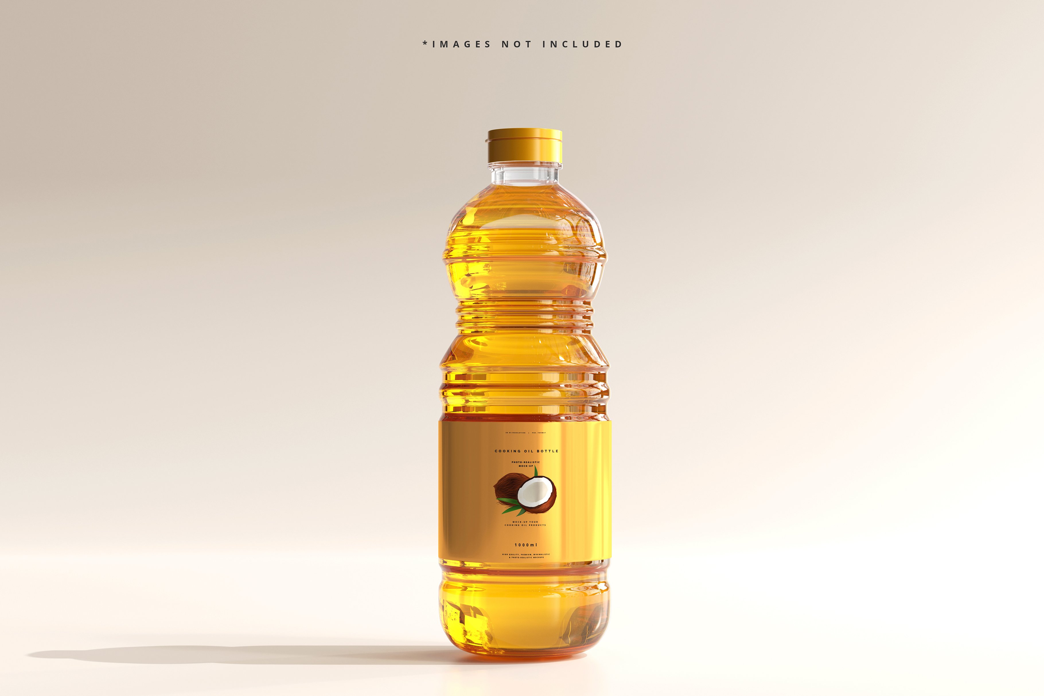 8款透明质感食用油塑料瓶设计展示贴图样机模板 Cooking Oil Bottle Mockup_img_2