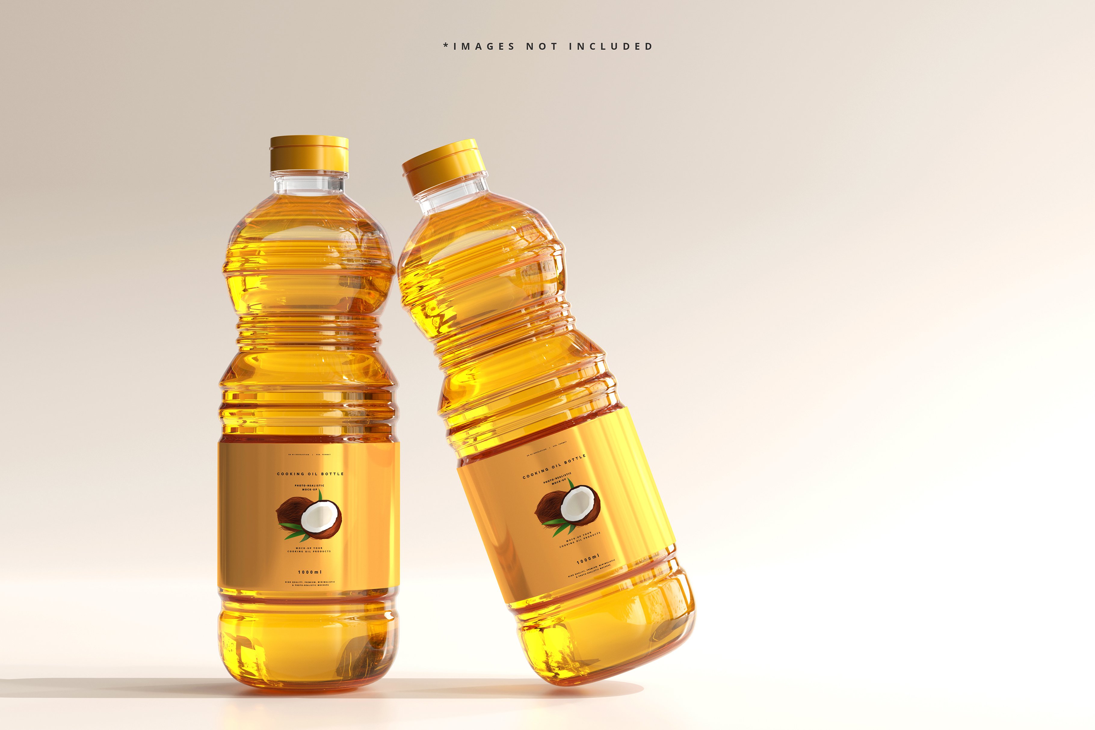 8款透明质感食用油塑料瓶设计展示贴图样机模板 Cooking Oil Bottle Mockup_img_2