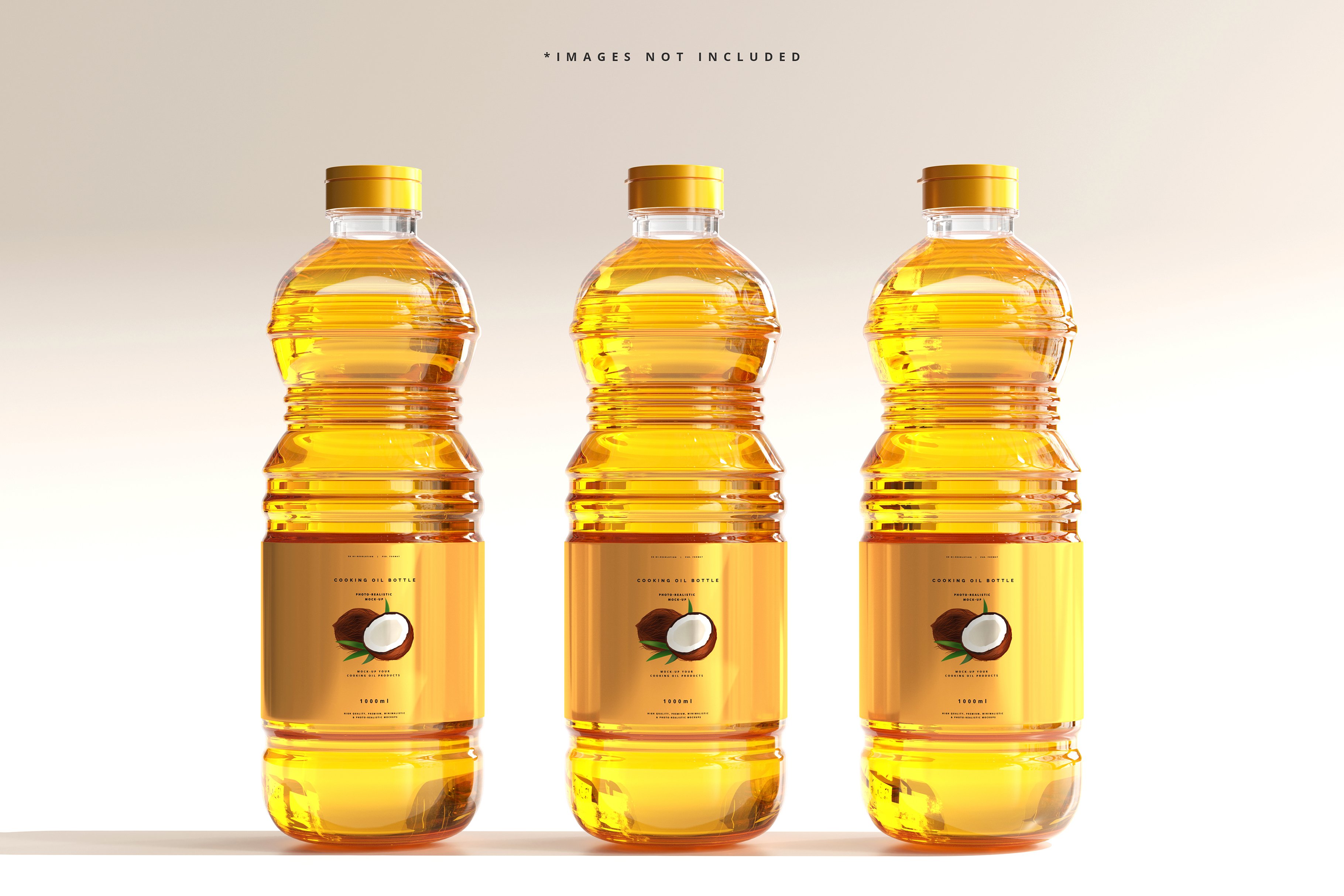 8款透明质感食用油塑料瓶设计展示贴图样机模板 Cooking Oil Bottle Mockup_img_2