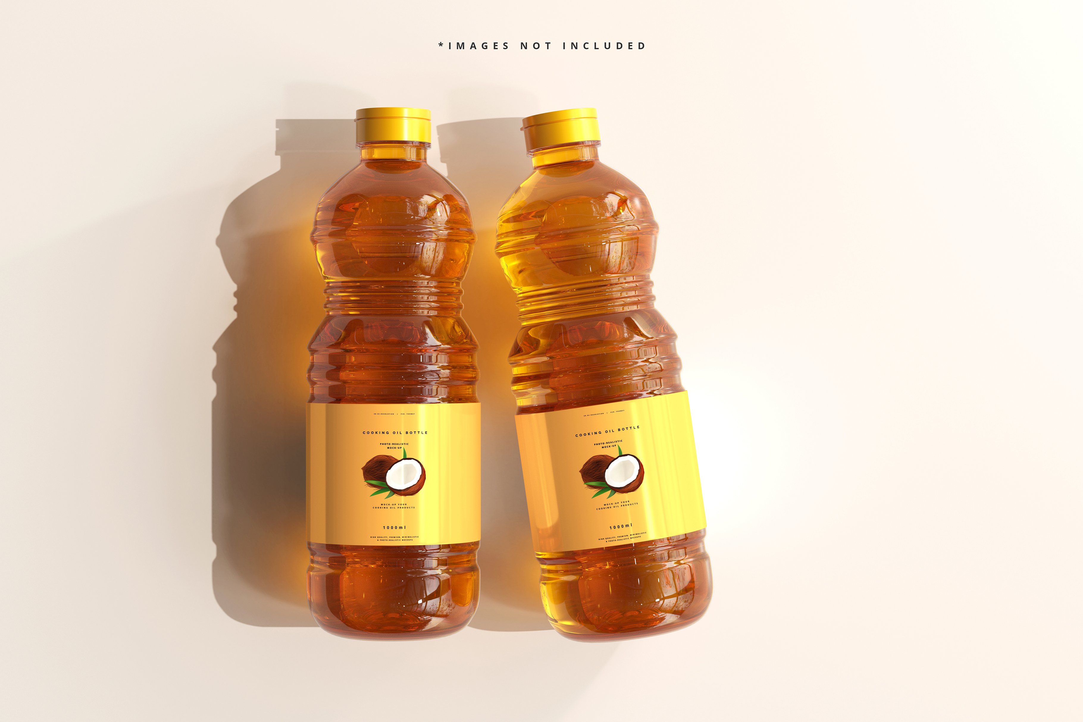 8款透明质感食用油塑料瓶设计展示贴图样机模板 Cooking Oil Bottle Mockup_img_2