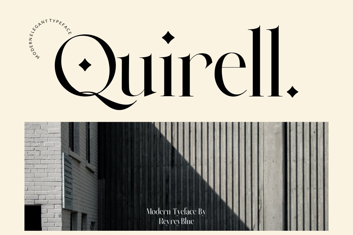 现代优雅海报标题徽标Logo衬线英文字体设计素材 Quirell Font_img_2