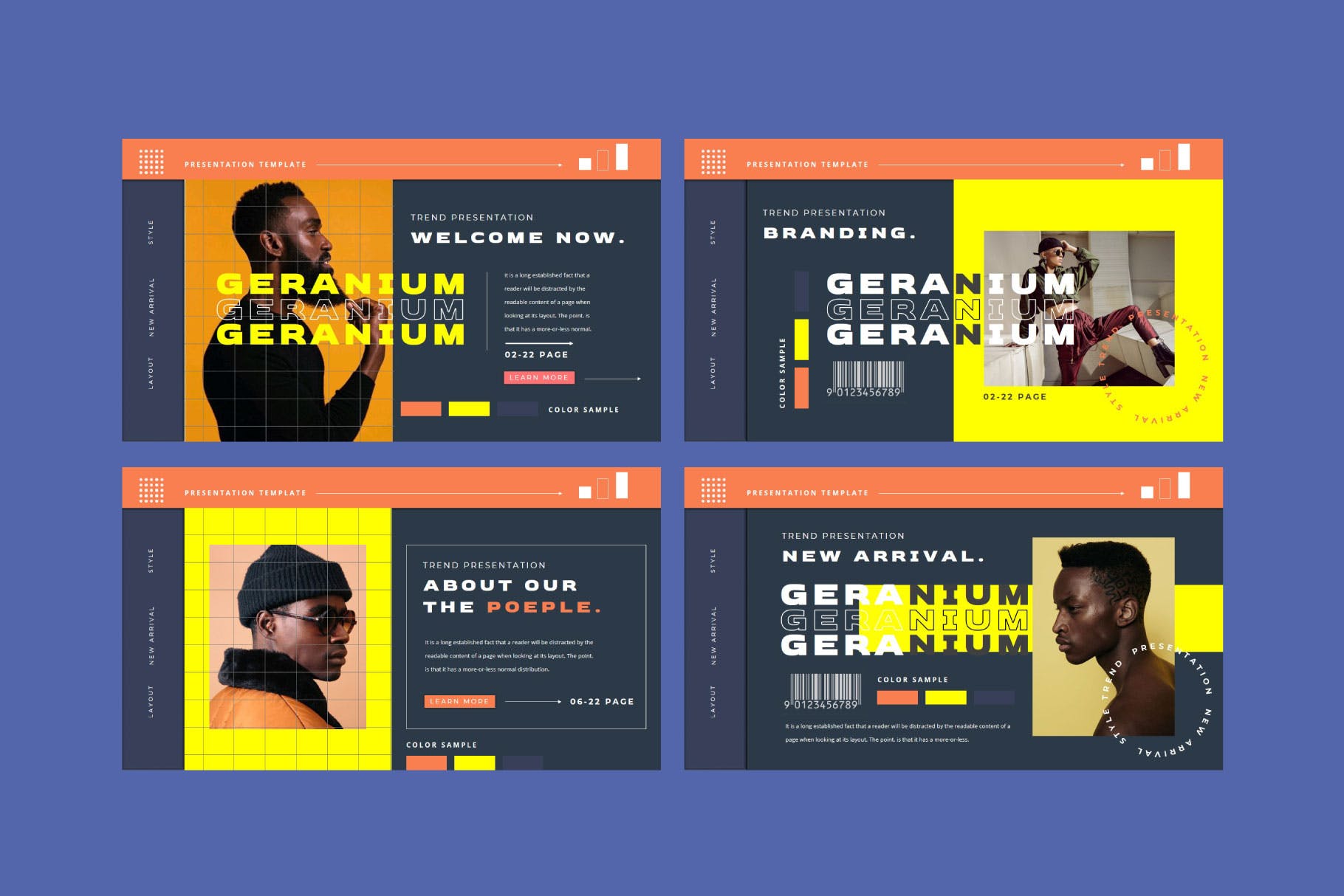 潮流品牌营销提案简报作品集设计模板 GERANIUM Powerpoint Template_img_2