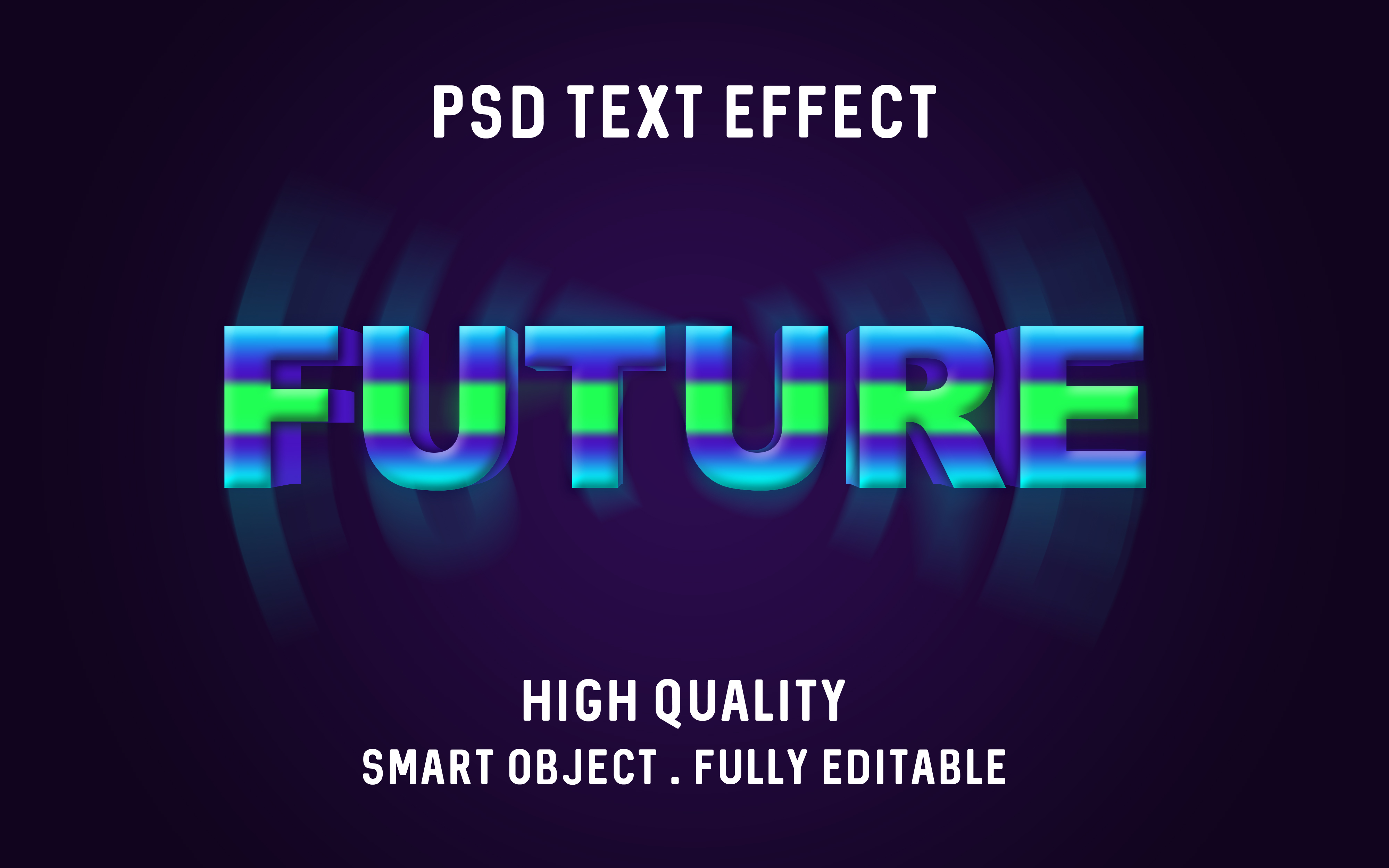 60款炫彩3D立体Logo海报标题特效字体设计Ps样机素材 3D Text Effect Bundle_img_2