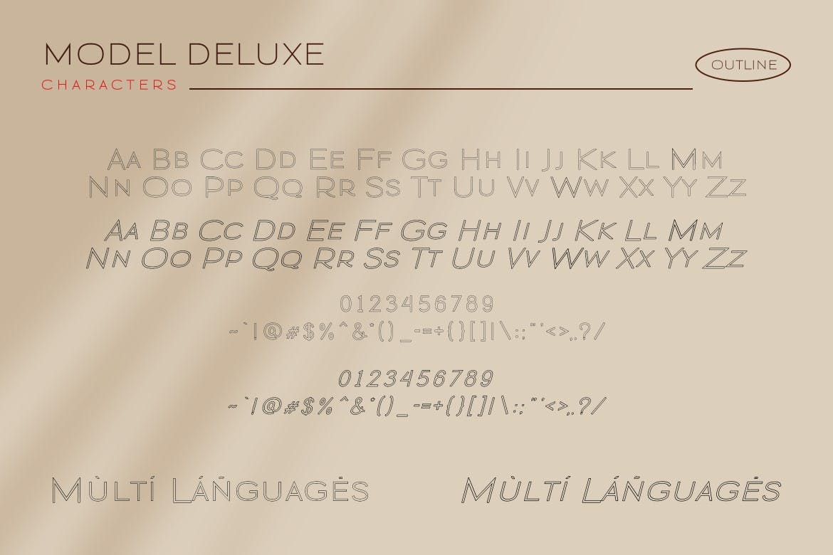 时尚优雅品牌Logo海报标题设计无衬线英文字体素材 Modern Deluxe Font_img_2