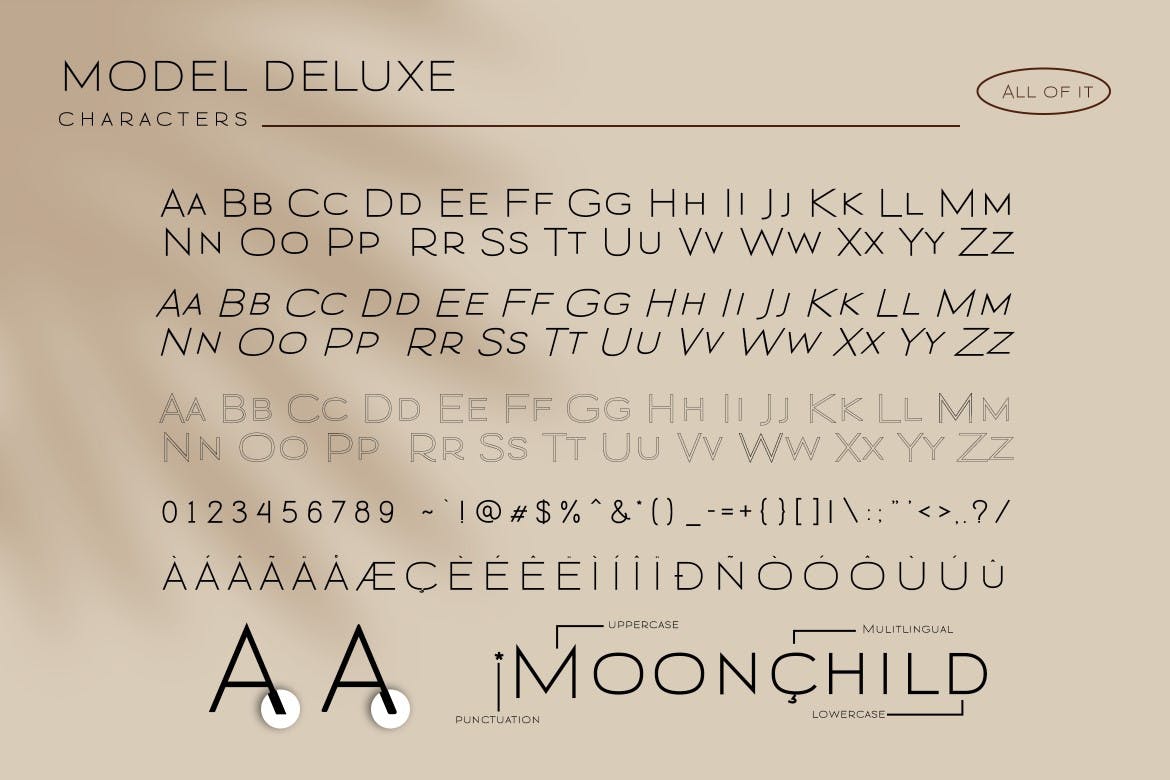 时尚优雅品牌Logo海报标题设计无衬线英文字体素材 Modern Deluxe Font_img_2