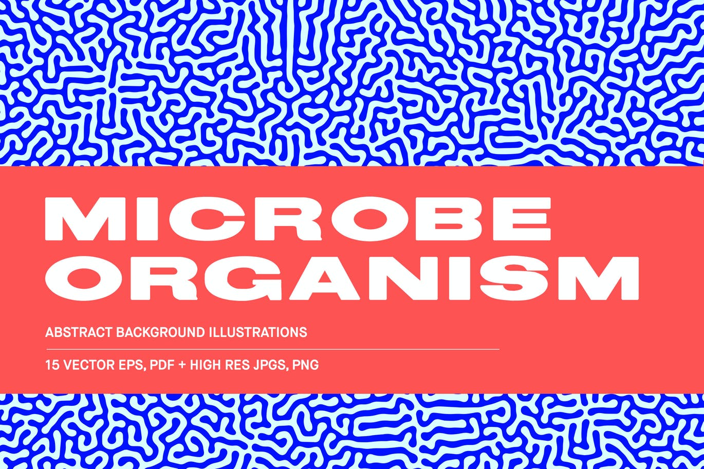 15个高品质有机微生物纹理无缝隙图案矢量设计素材 Microbe Organism - Abstract Backgrounds_img_2