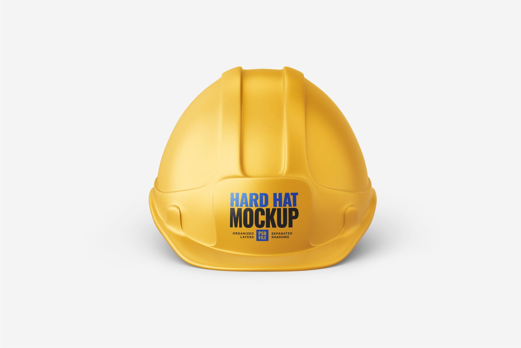 8款逼真工程安全帽头盔设计样机PSD模板素材 Construction Hard Hat Mockup Set_img_2