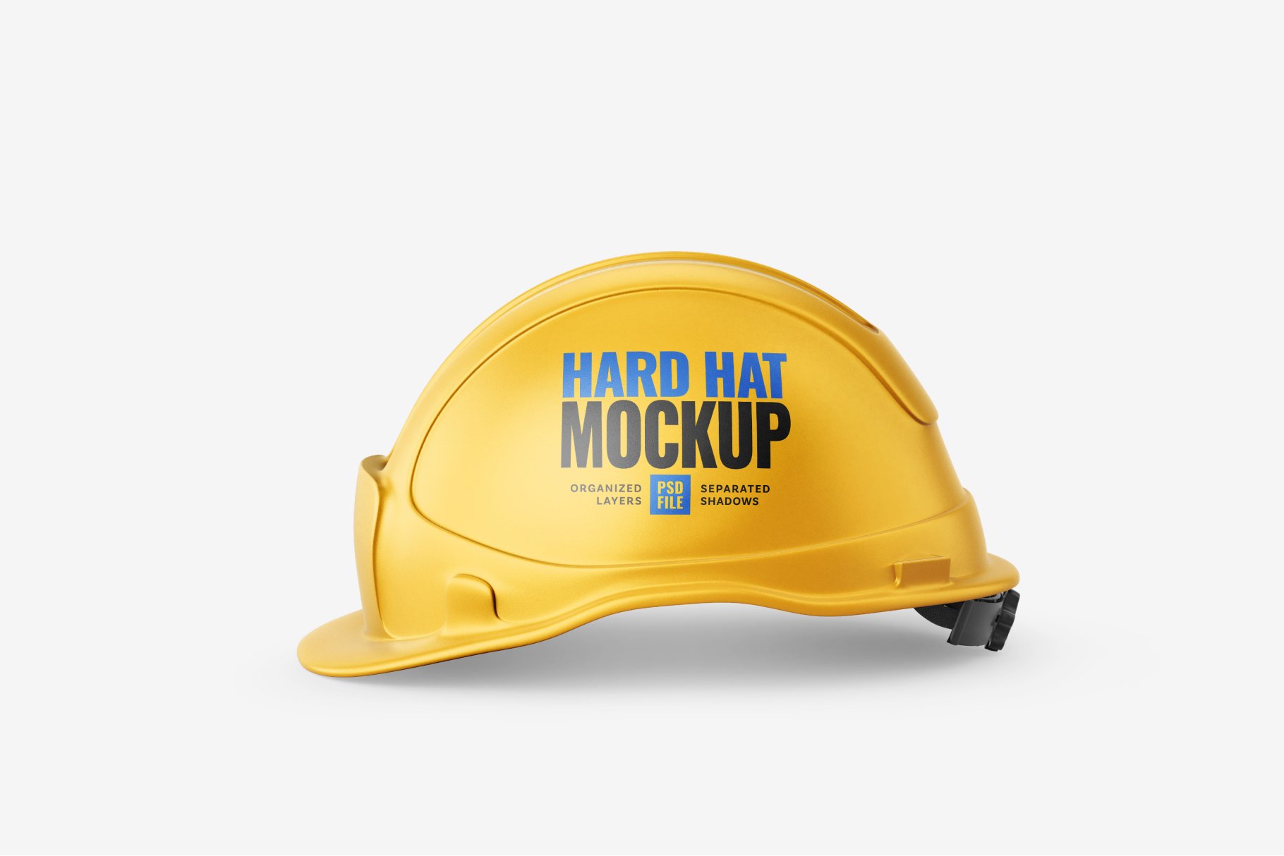 8款逼真工程安全帽头盔设计样机PSD模板素材 Construction Hard Hat Mockup Set_img_2