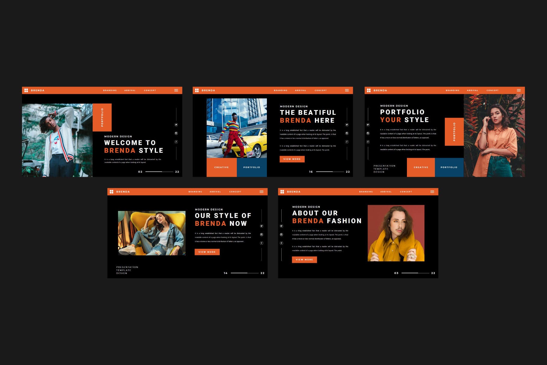 时尚女装品牌策划提案演示文稿设计模板 BRENDA Powerpoint Template_img_2