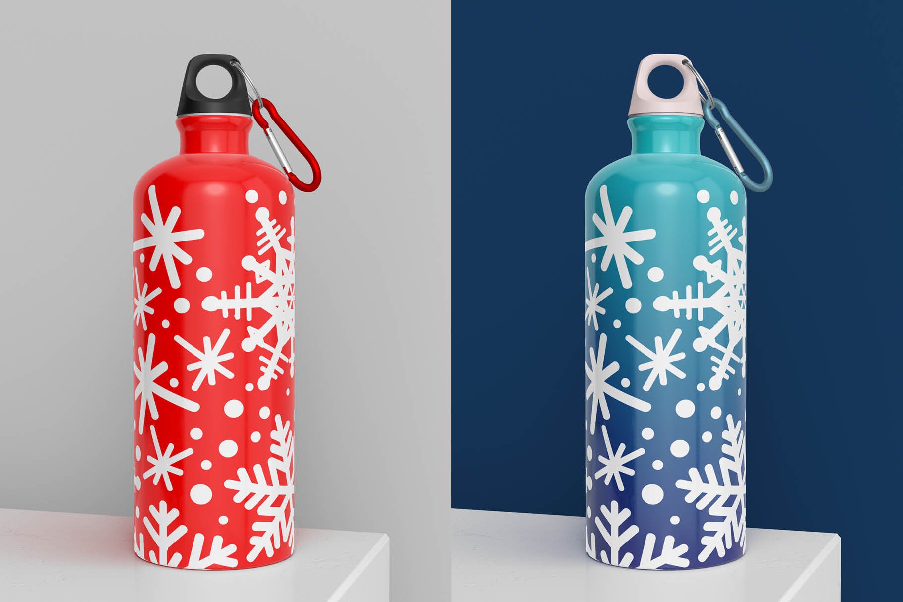 5款不锈钢保温水杯设计智能贴图样机模板 Aluminium Water Bottle Mock-Up_img_2