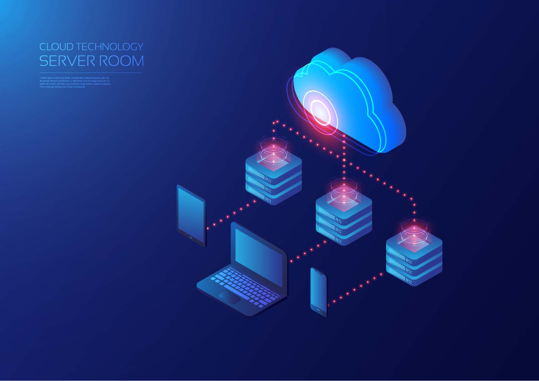 12款等距APP网站页面设计5G网络科技互联网插画AI素材 5G Technology Vector Illustration_img_2