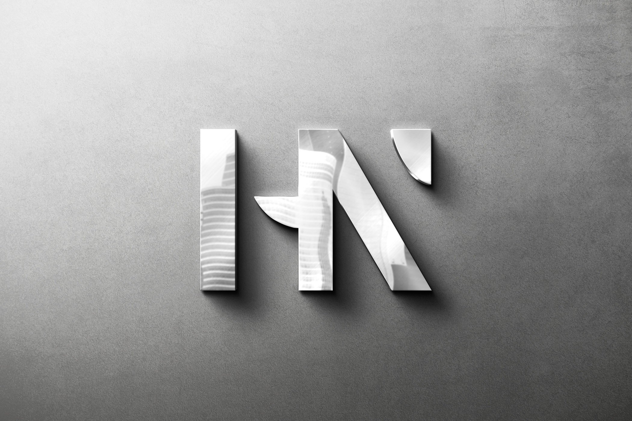 逼真反射金属效果标志Logo样机模板素材 Reflecting Metallic Logo Mockup_img_2