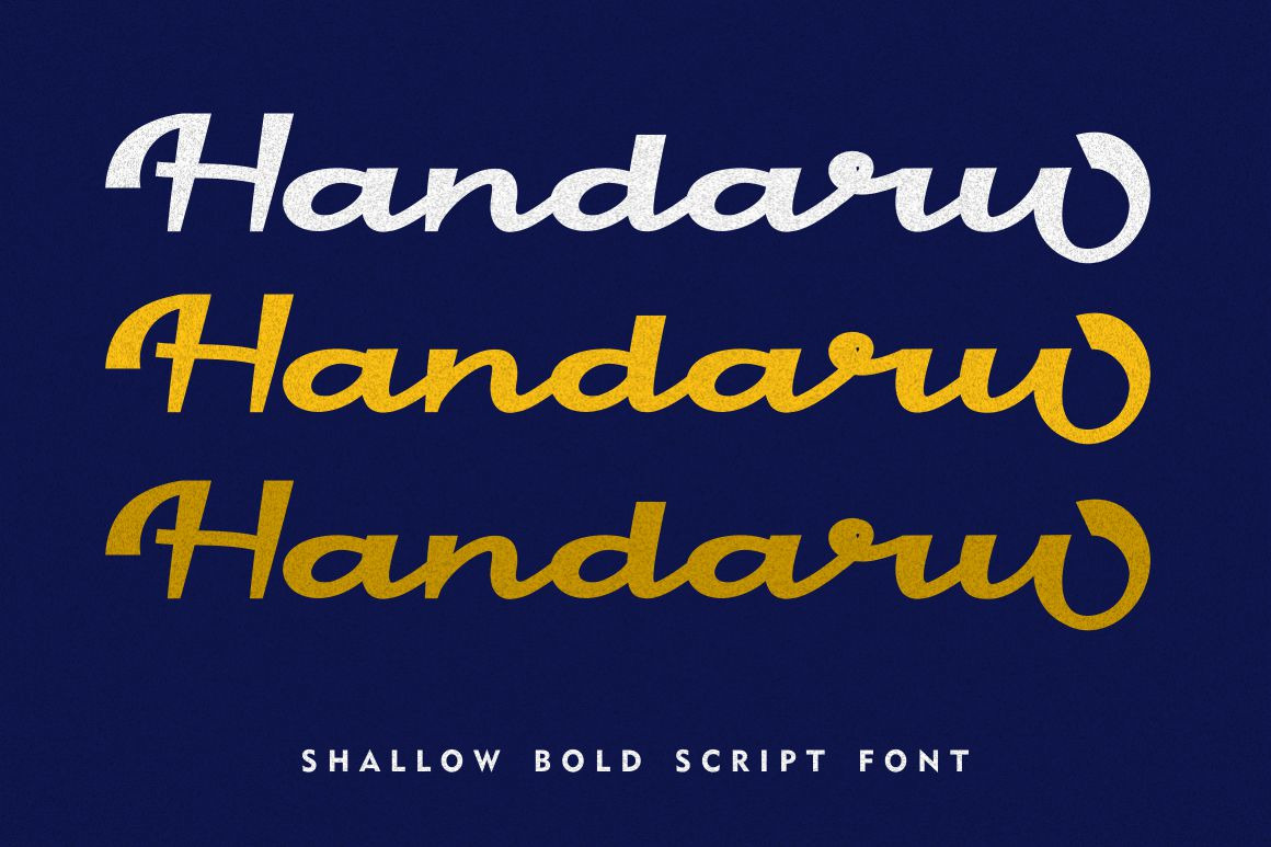 现代时尚品牌Logo海报标题设计粗体英文字体素材 Handaru Font_img_2