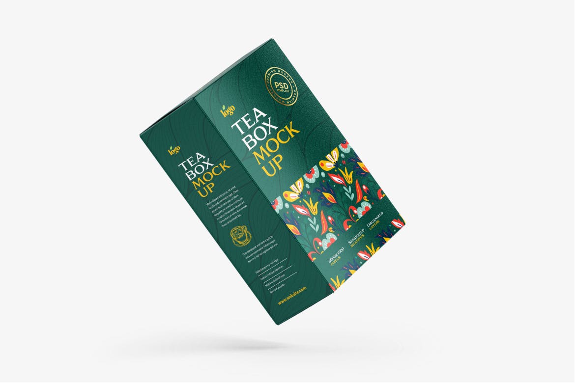 极简茶叶包装纸盒设计样机合集 Tea Box Packaging Mockup Set_img_2