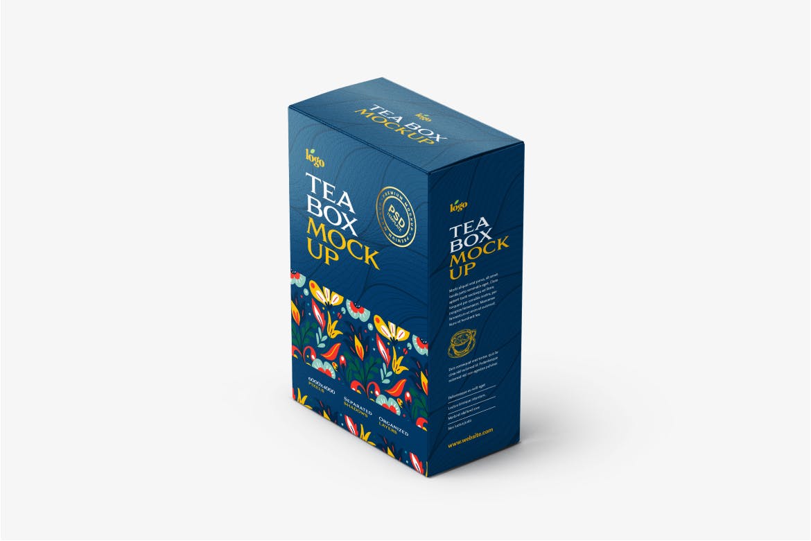 极简茶叶包装纸盒设计样机合集 Tea Box Packaging Mockup Set_img_2