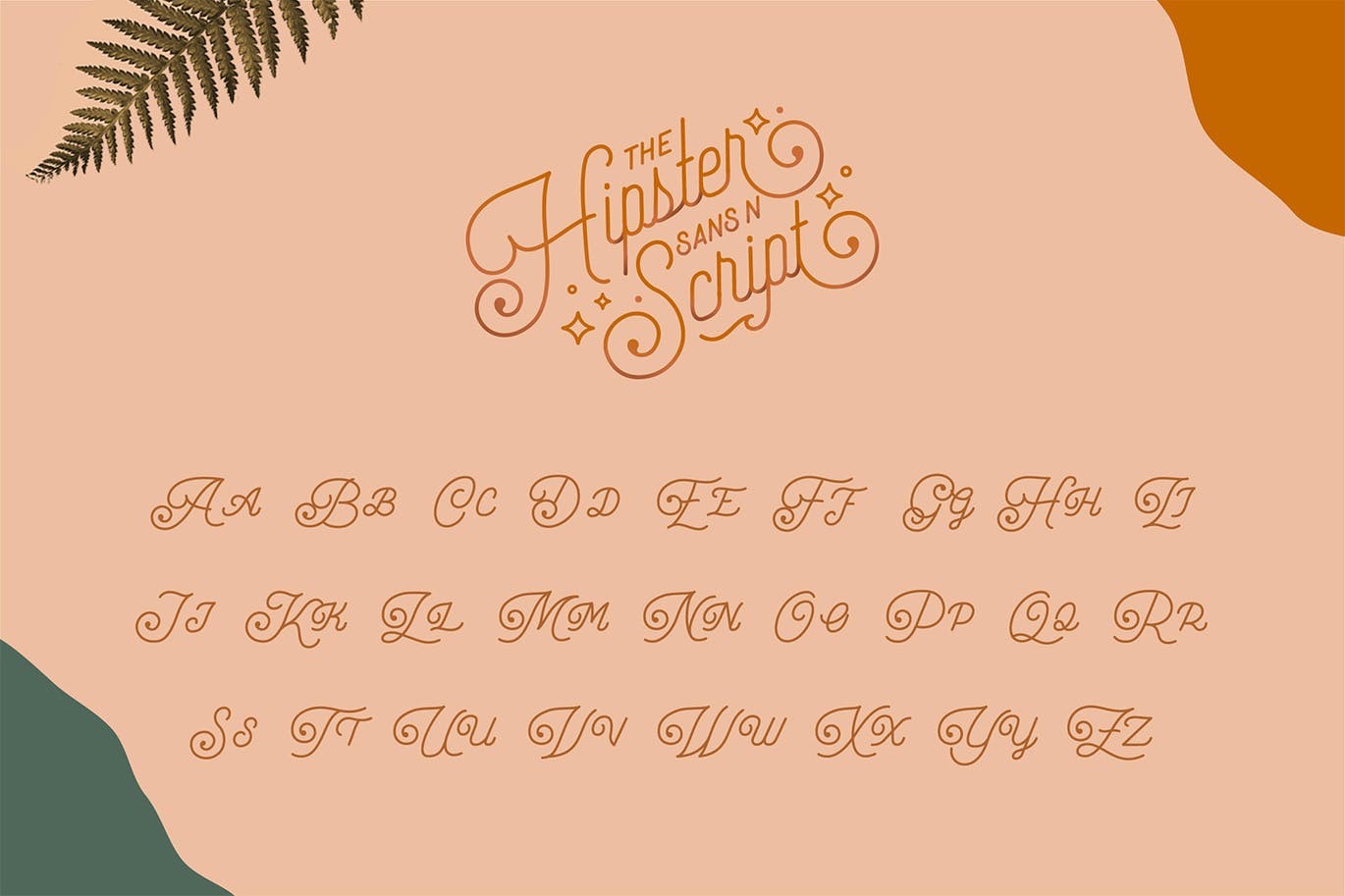 复古优雅品牌Logo海报杂志标题设计手写英文字体素材 Hipster Style Script and Sans Typeface_img_2