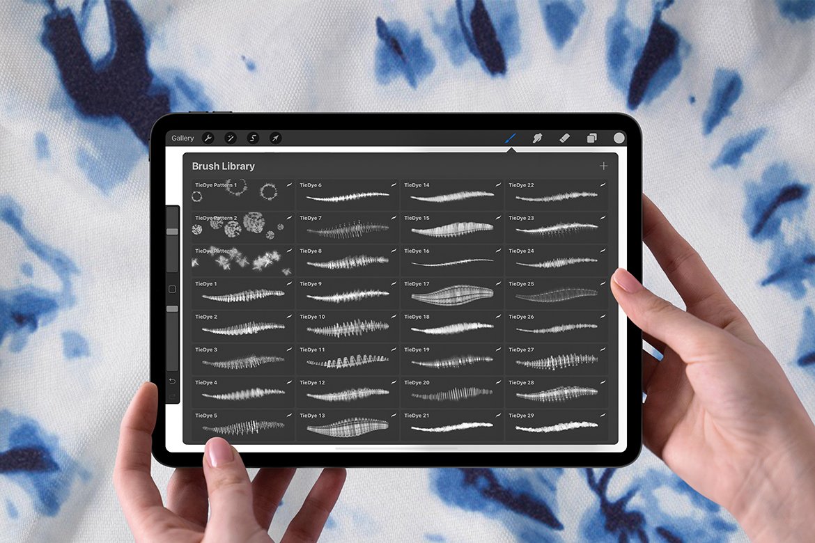 35个逼真扎染效果iPad Procreate笔刷素材 Procreate Realistic Tie Dye Brushes_img_2