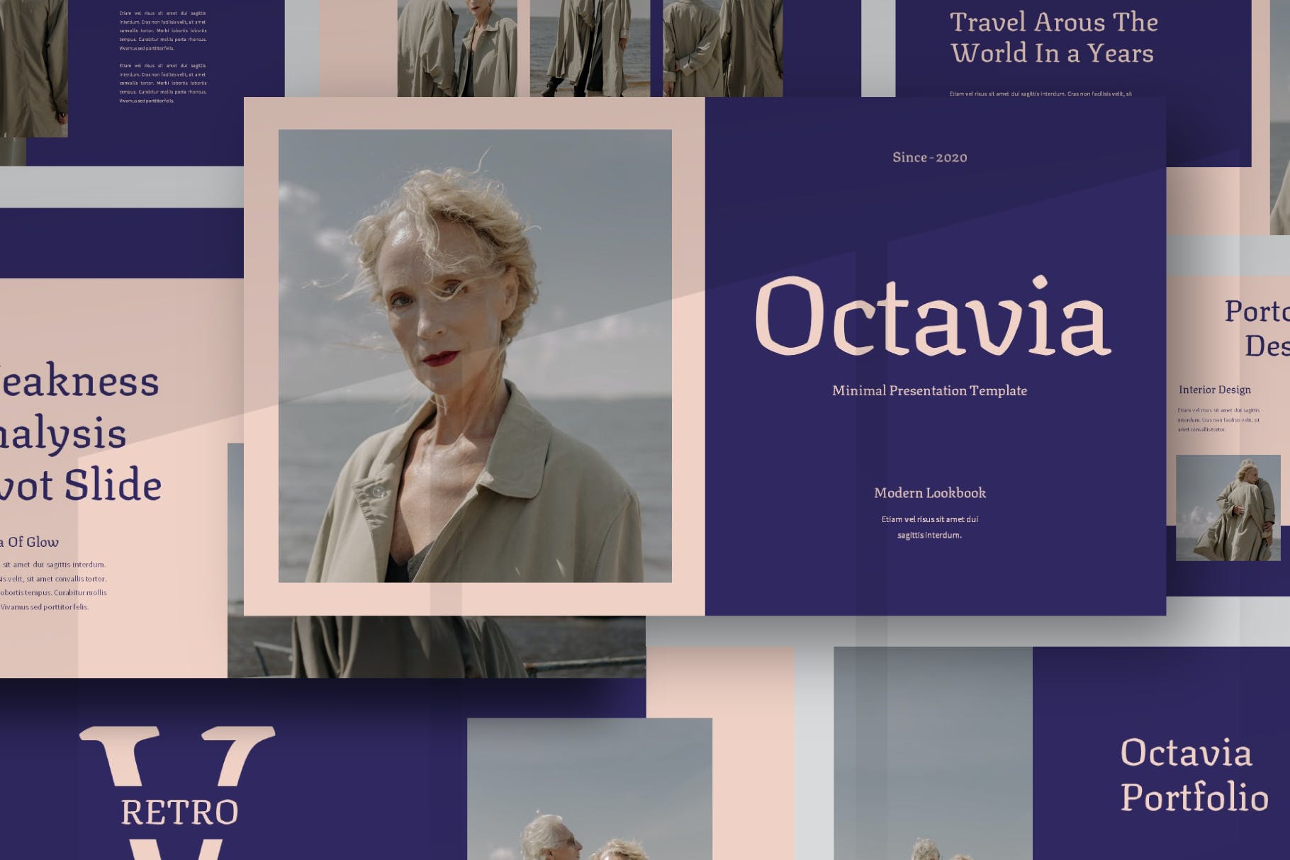 优雅简约摄影作品集演示幻灯片设计模板 Octavia Keynote Template_img_2