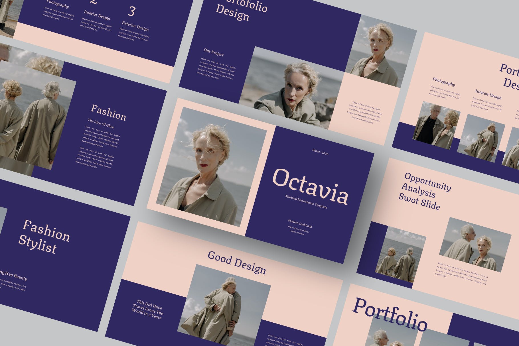 优雅简约摄影作品集演示幻灯片设计模板 Octavia Keynote Template_img_2