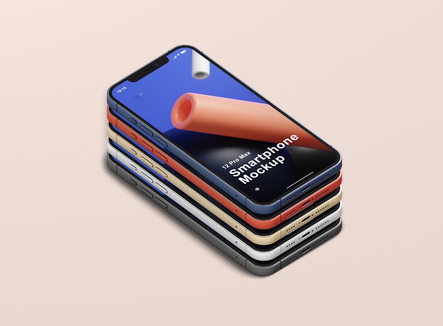 时尚APP界面设计iPhone 12 Pro Max手机屏幕演示样机 Phone 12 Pro Max Mockup_img_2