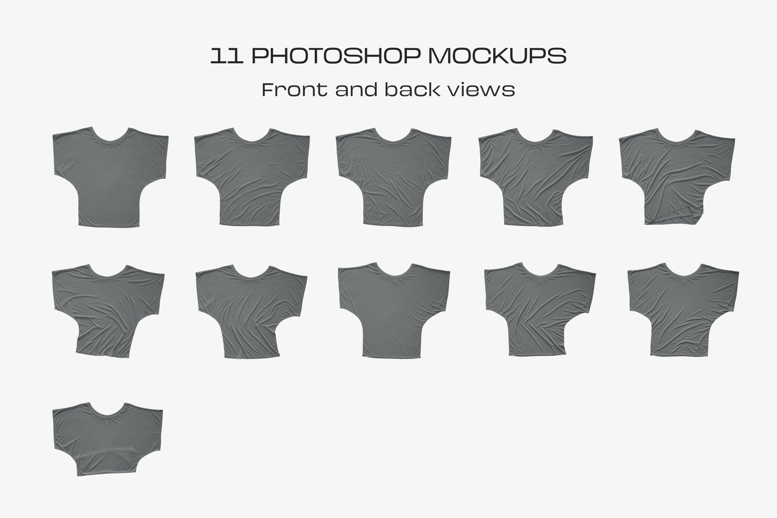 11款逼真女士半袖T恤印花图案展示PS贴图样机模板 Bella Canvas Draped Sleeve Mockups_img_2
