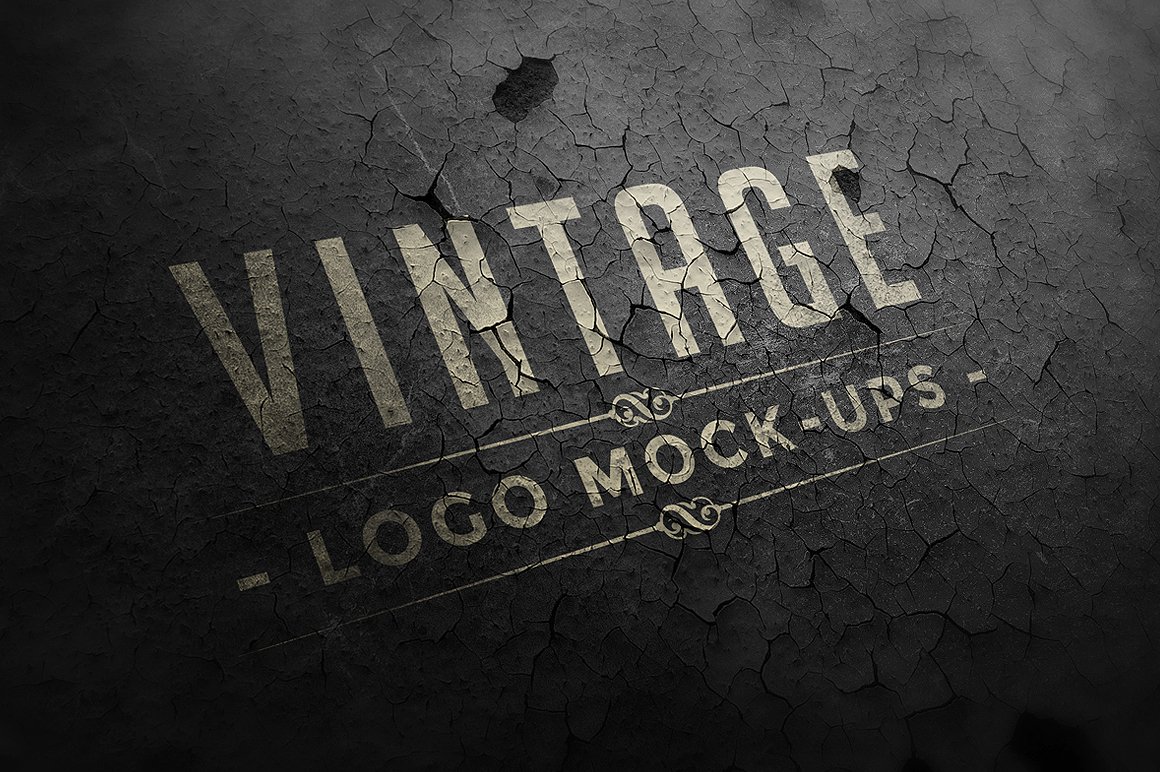 12个复古做旧徽标Logo设计展示样机模板 Vintage Logo Mock-ups_img_2