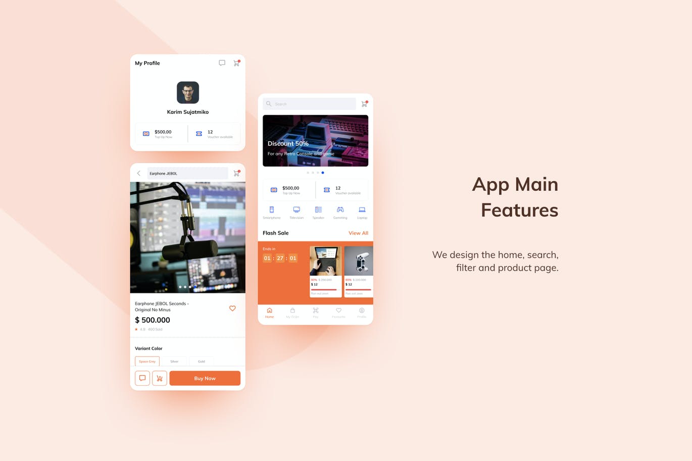 现代时尚电子商城APP界面设计UI套件FIG模板 Belanja - Electronic E-commerce UI Kit_img_2