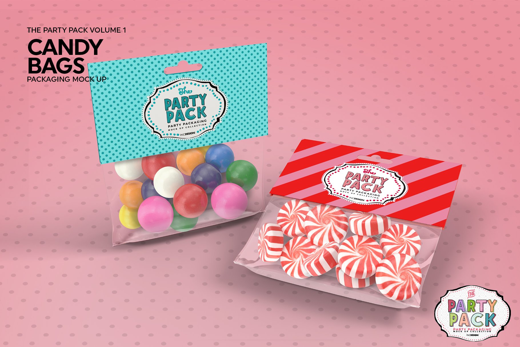 糖果袋包装袋设计展示样机模板素材 Candy Bag Packaging Mockup_img_2