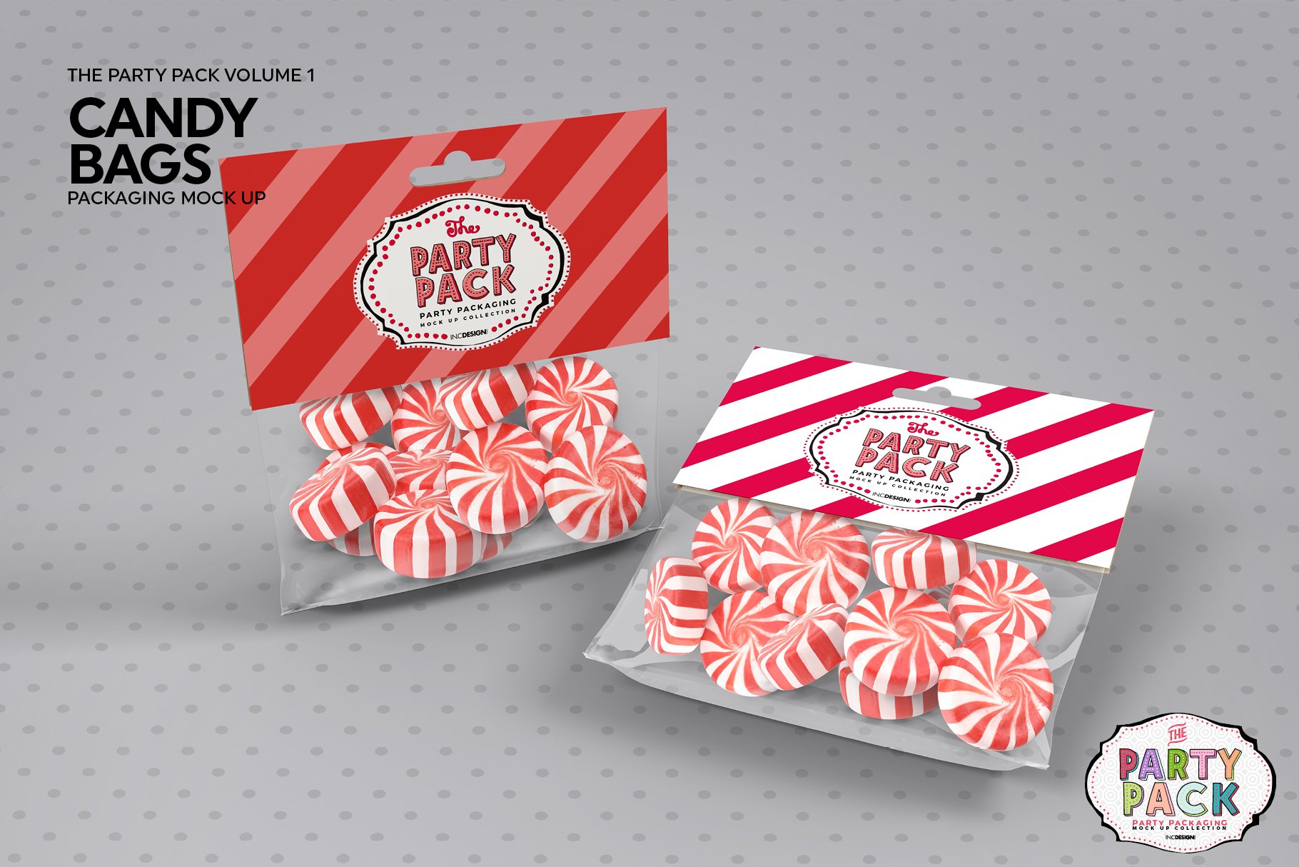 糖果袋包装袋设计展示样机模板素材 Candy Bag Packaging Mockup_img_2