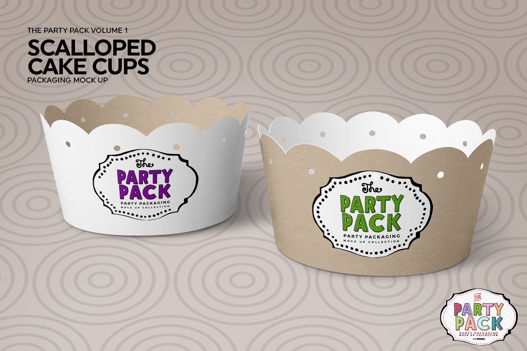 纸杯蛋糕杯包装设计PS贴图样机 Cupcake Cups Packaging Mockup_img_2