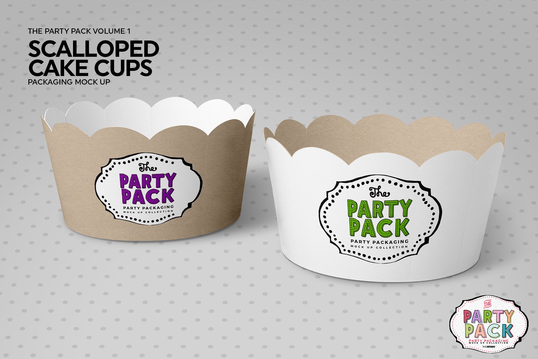 纸杯蛋糕杯包装设计PS贴图样机 Cupcake Cups Packaging Mockup_img_2