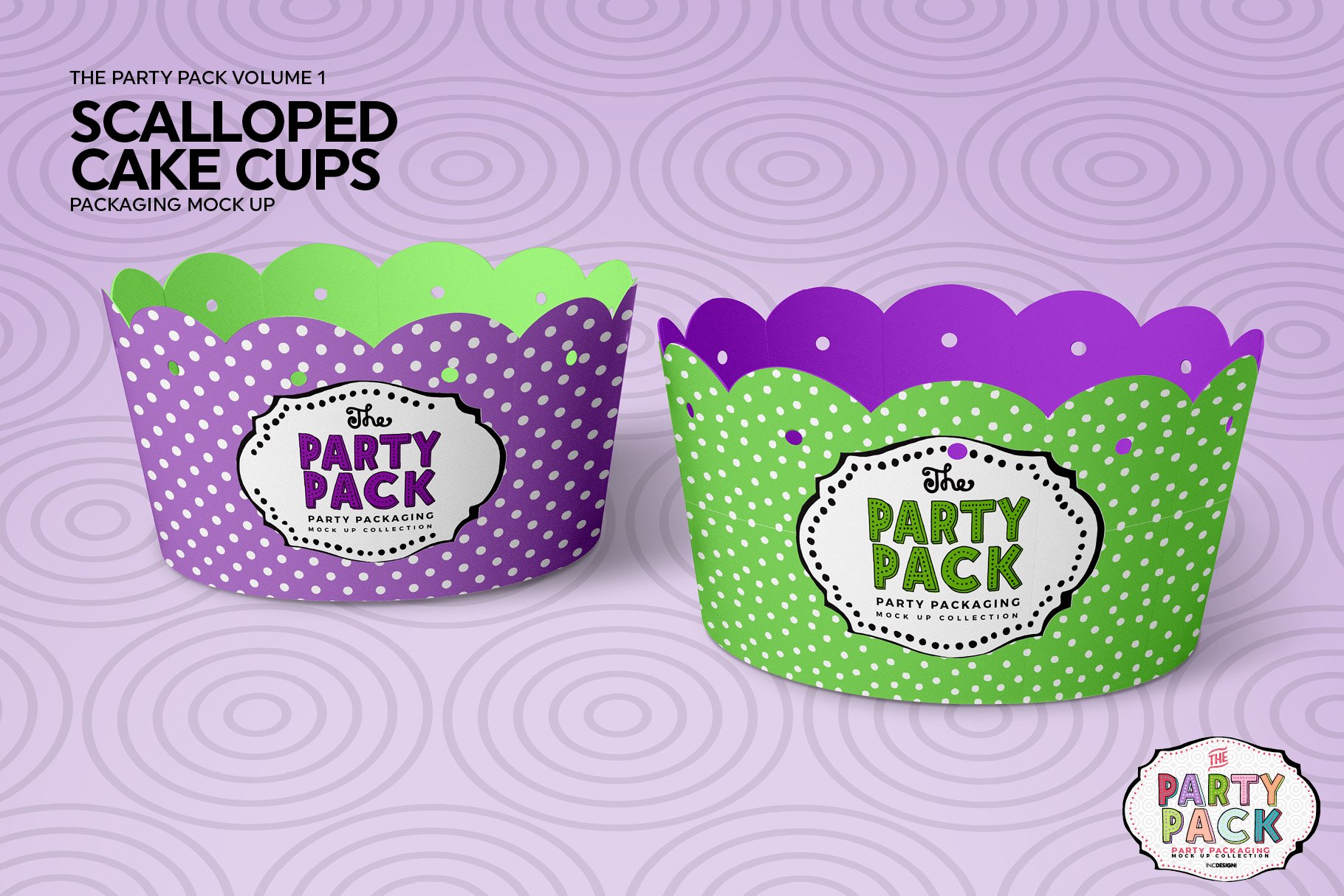 纸杯蛋糕杯包装设计PS贴图样机 Cupcake Cups Packaging Mockup_img_2