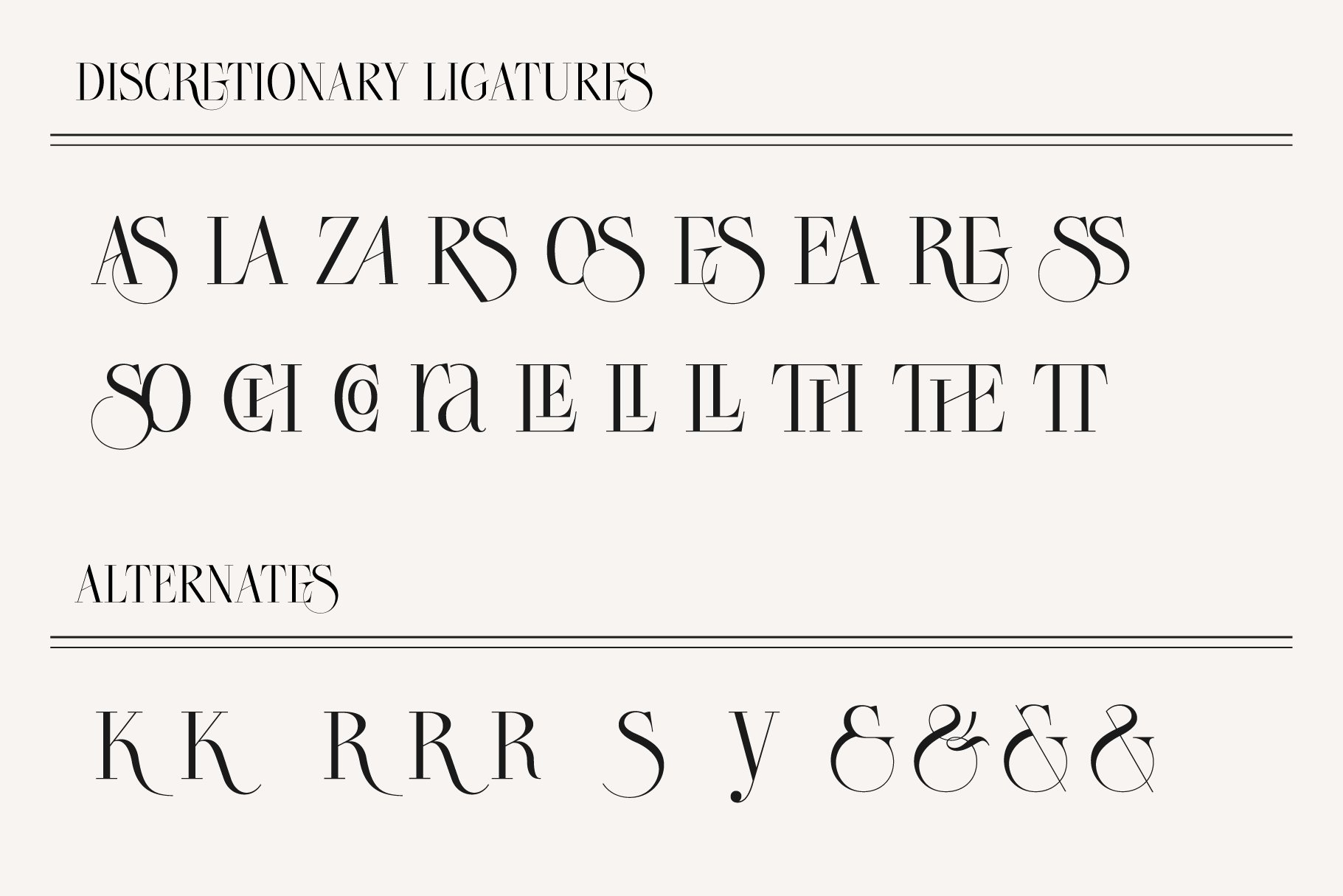 复古优雅海报标题标识Logo设计衬线英文字体素材 Serafina - Elegant Serif_img_2