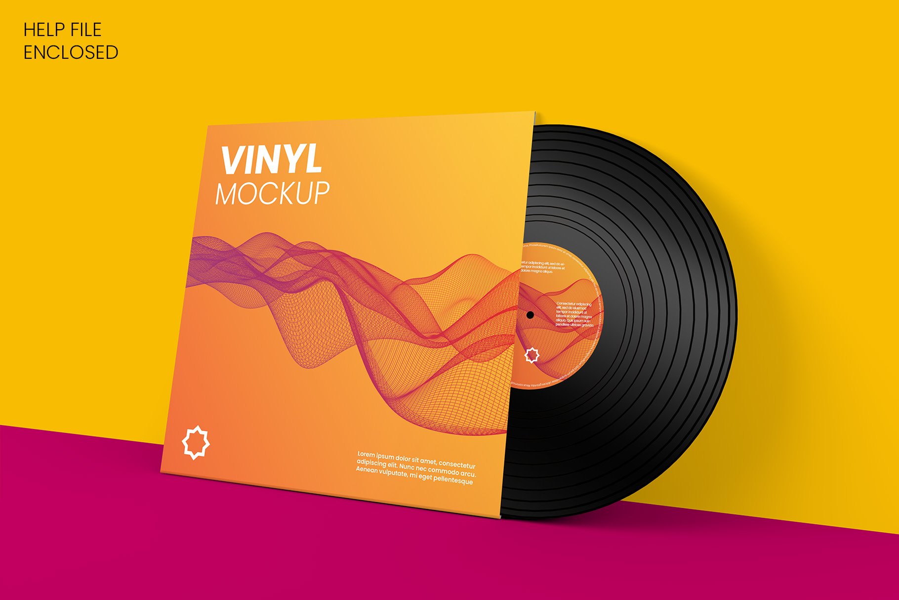 13个黑胶唱片封套封面设计样机PSD模板 Vinyl Record Mockup v.2_img_2