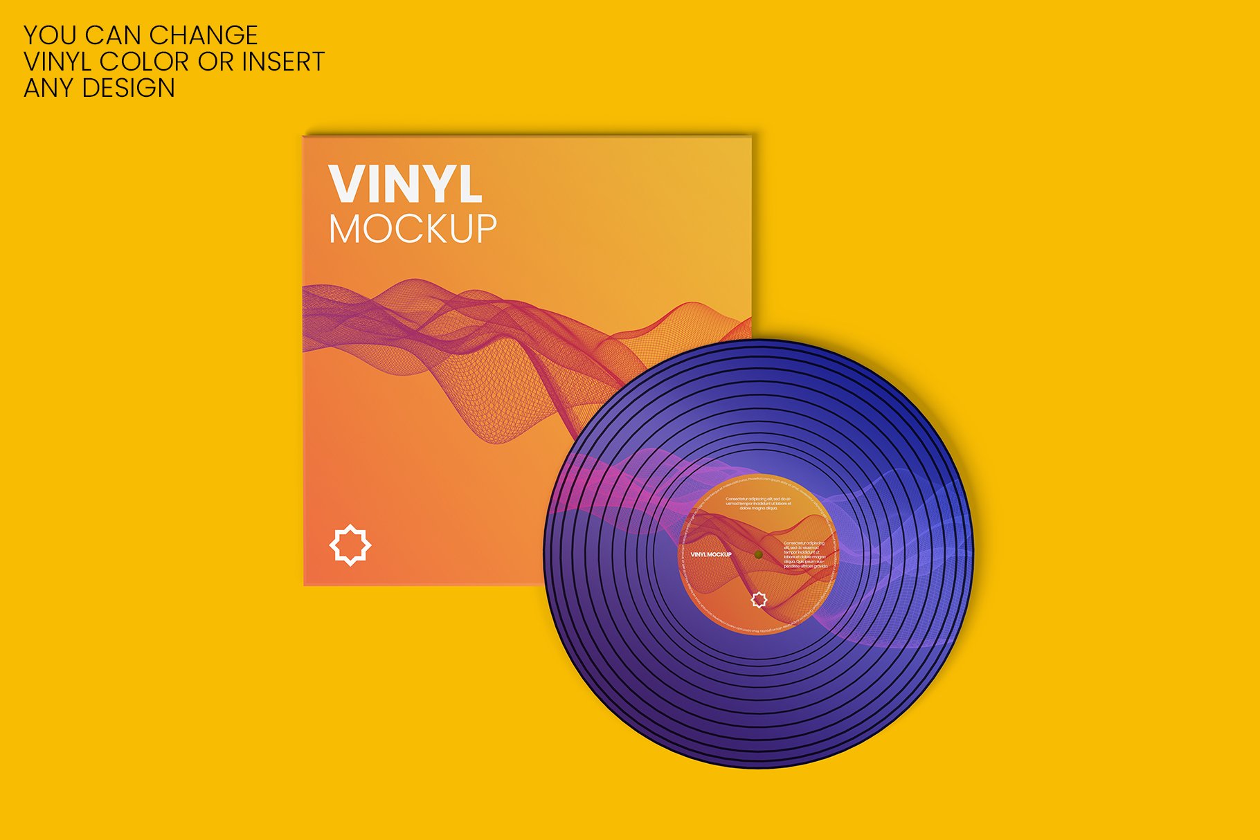 13个黑胶唱片封套封面设计样机PSD模板 Vinyl Record Mockup v.2_img_2