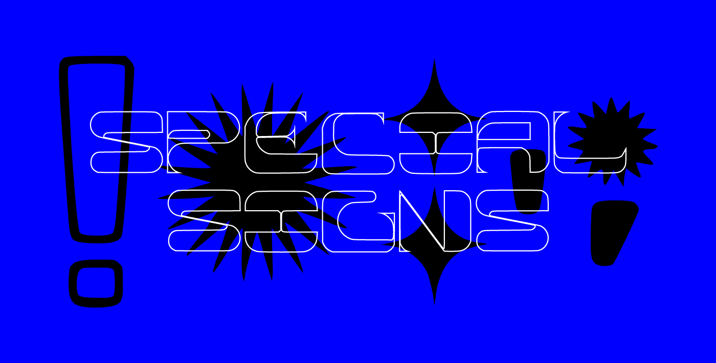潮流复古酸性逆反差海报标题徽标Logo设计英文字体下载 Experimental BM Font_img_2