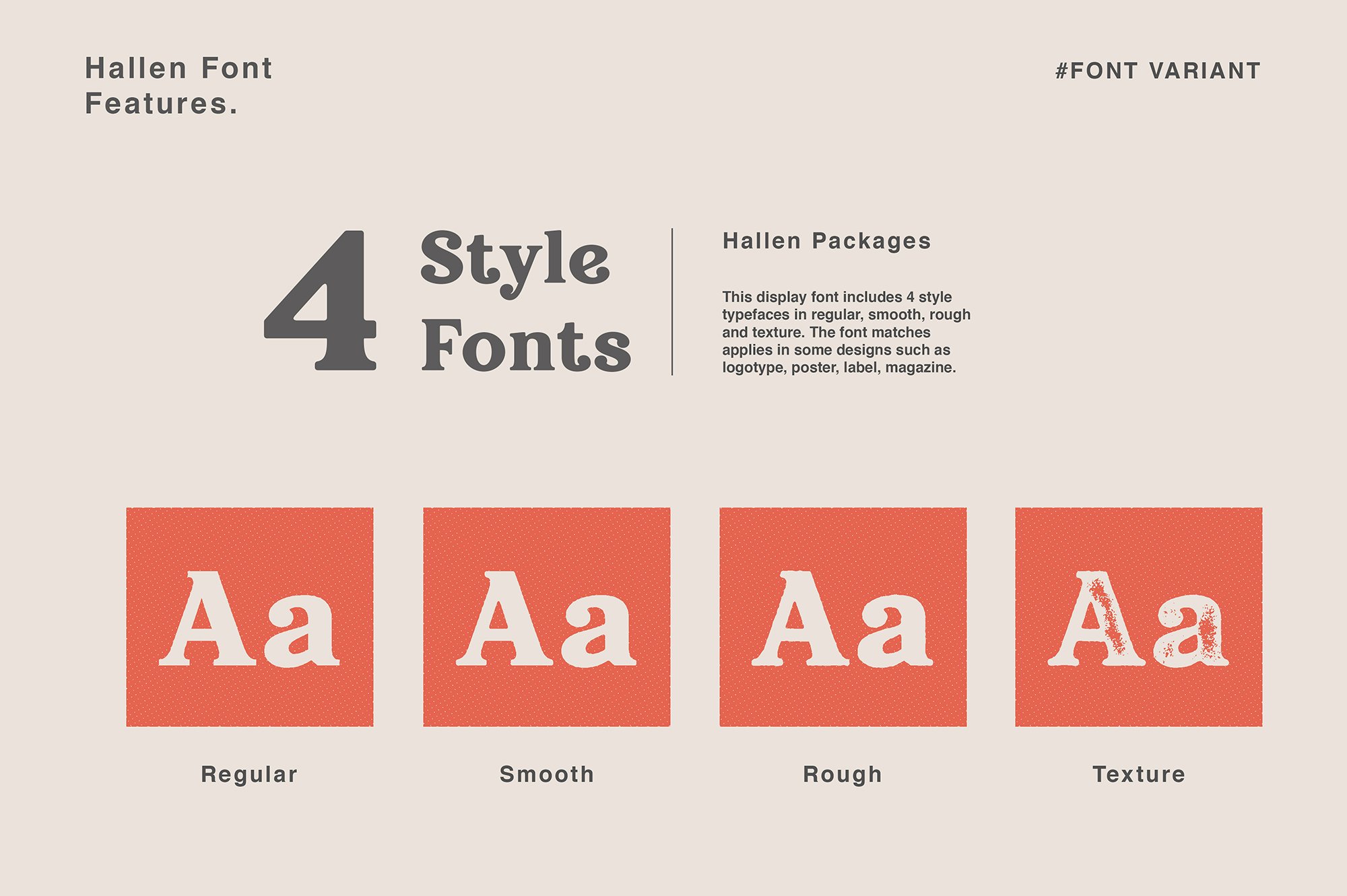 现代经典杂志海报标题Logo设计衬线英文字体下载 Hallen Font_img_2