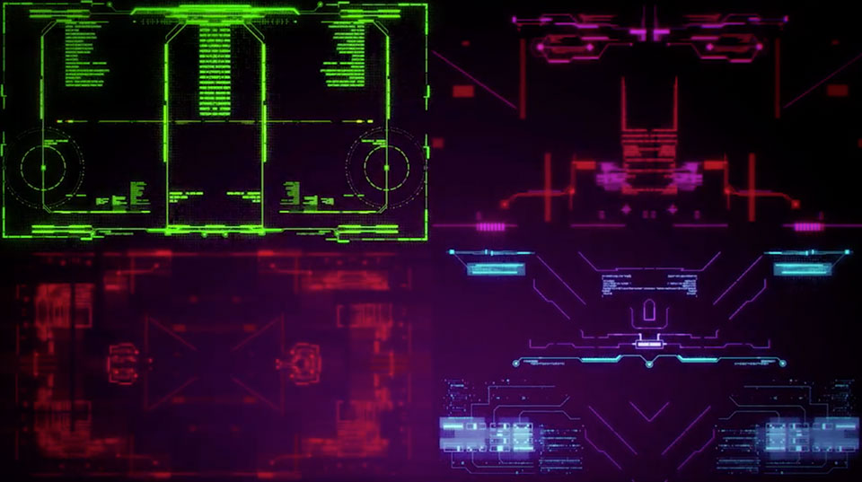 潮流赛博朋克科幻信号损坏文字标题HUD元素新媒体电商海报AE视频模板 Cyberpunk Videohive - Biggest CYBER HUD Pack_img_2