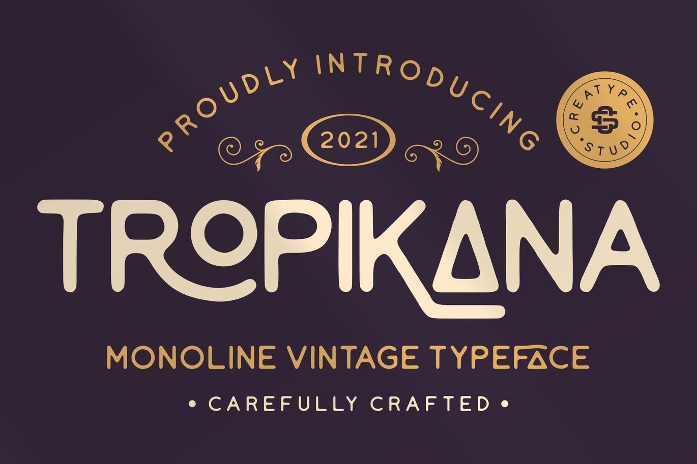 优雅复古海报标题徽标Logo设计无衬线英文字体素材 Tropikana Monoline Vintage Typeface_img_2