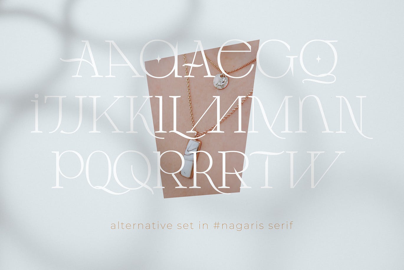 现代优雅品牌标题Logo设计衬线英文字体素材 Nagaris Serif Display_img_2