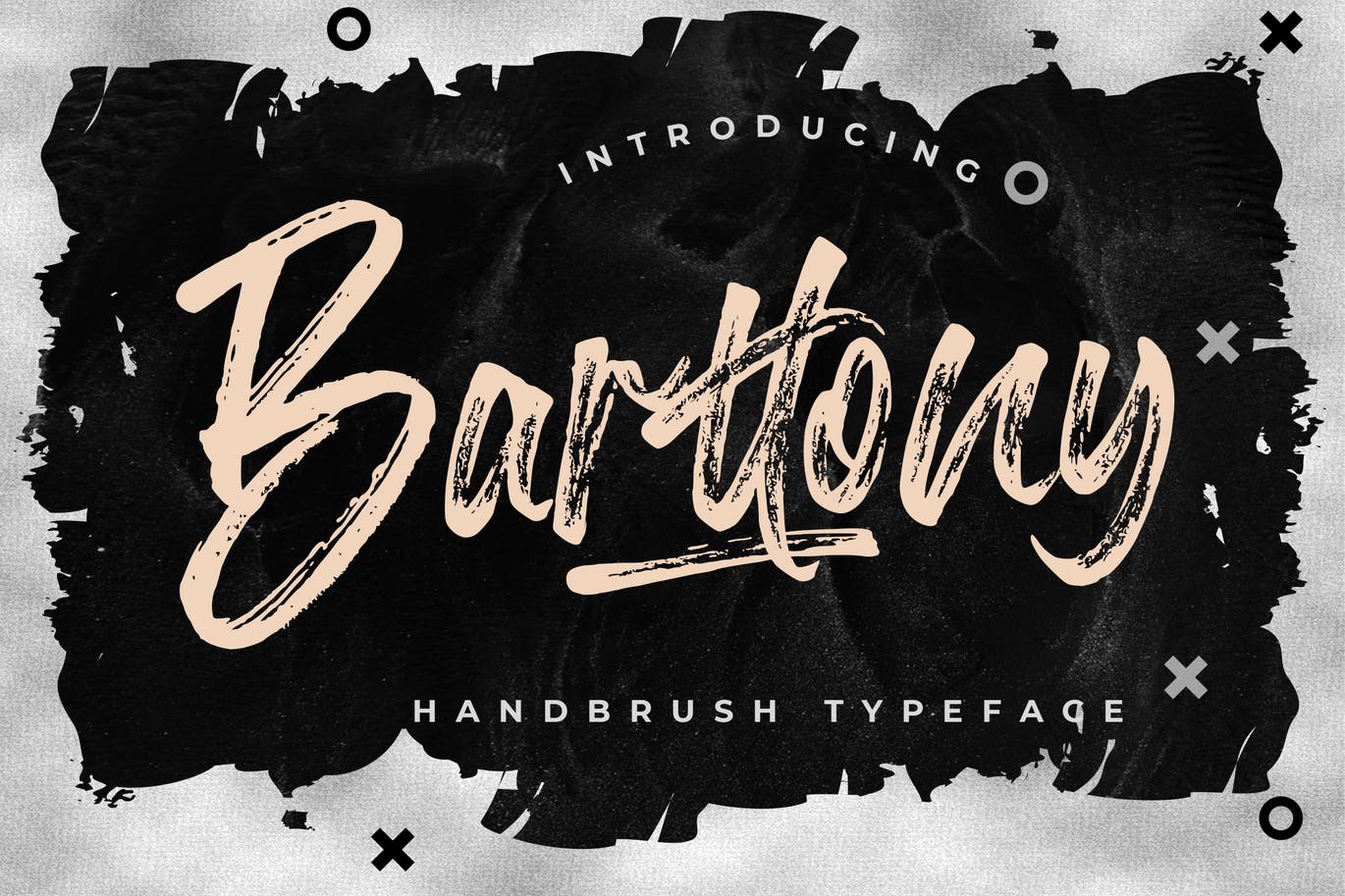 时尚复古品牌标题徽标Logo设计手写毛笔英文字体素材 Barttony Handbrush Typeface_img_2