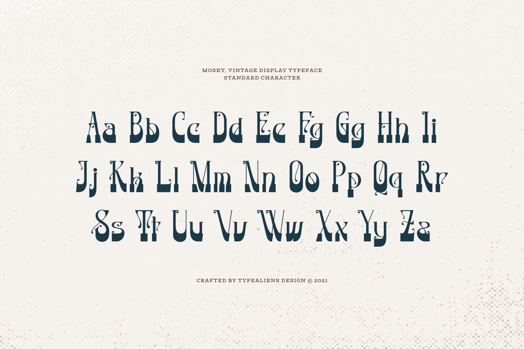 潮流复古逆反差酸性海报标题Logo衬线英文字体素材 Mosky Font_img_2