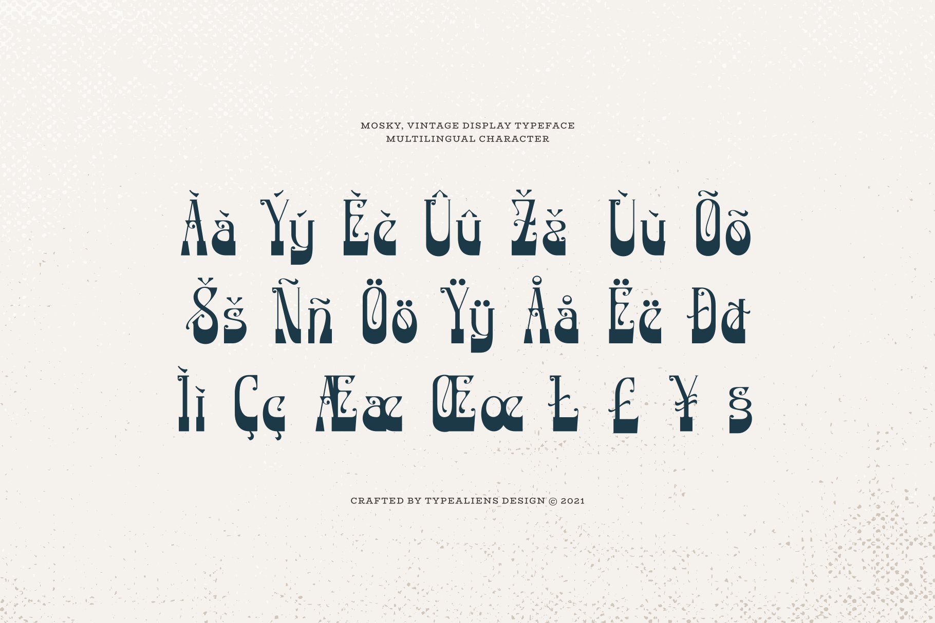 潮流复古逆反差酸性海报标题Logo衬线英文字体素材 Mosky Font_img_2